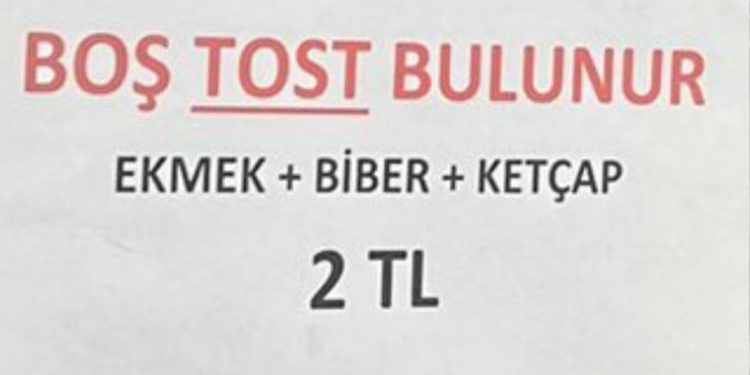 Baklavası yapılmıştı; 2 liraya boş tost!