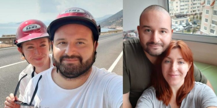 Bir ay önce evlendiği Ukraynalı eşi, Kiev'de savaşın ortasında kaldı