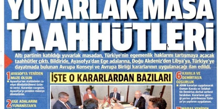 Bu da Yeni Şafak’ın ‘yazı işleri masası’: Ayasofya yeniden müze olsun, Ege adaları Yunanistan’a bırakılsın…