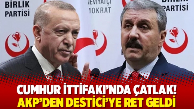 Cumhur İttifakı'nda çatlak! AKP'den Mustafa Destici'ye ret geldi