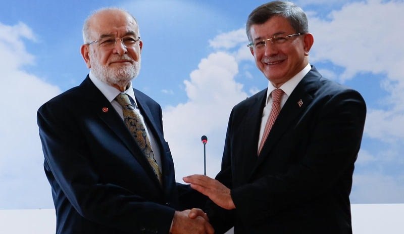 Davutoğlu ile Karamollaoğlu görüştü: 'AİHM'de Türk hakime var, onu çekiyor musunuz?'