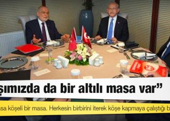 Davutoğlu: Bizim 6 liderin bir araya gelerek verdiği uyum, diyalog, güven tablosu karşısında karşımızda da bir altılı masa var
