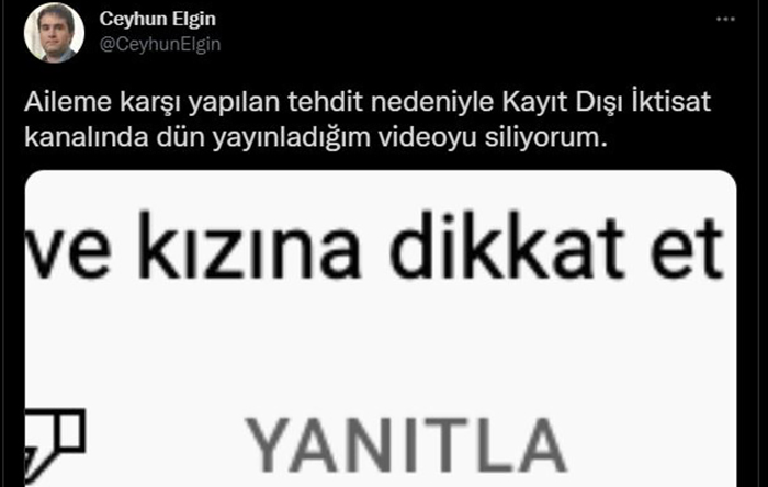 Ekonomi profesörüne tehdit: Eşine ve kızına dikkat et hoca!