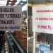 Elektik faturalarını camlara asan esnaf isyan etti