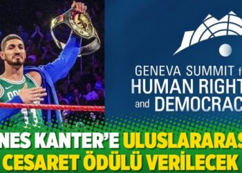 Enes Kanter&rsquo;e Uluslararası Cesaret &Ouml;d&uuml;l&uuml; verilecek