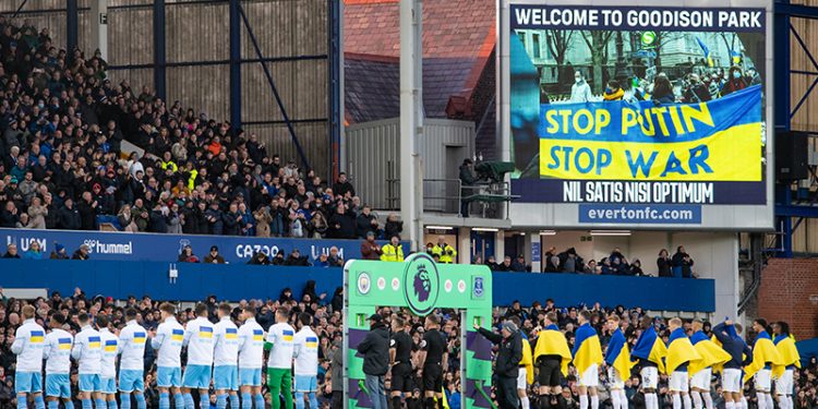 Everton-Manchester City  maçı öncesi Ukrayna'ya destek