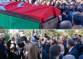 Falyalı’nın tabutuna Türk ve KKTC bayrakları örtüldü