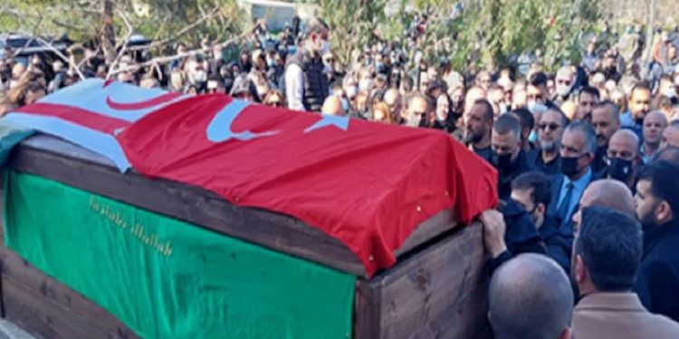 Halil Falyalı’ya KKTC ve Türk bayraklı cenaze töreni