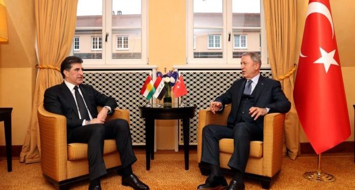 Hulusi Akar ve Irak Kürdistan Bölgesi Başkanı Neçirvan Barzani Münih’te görüştü