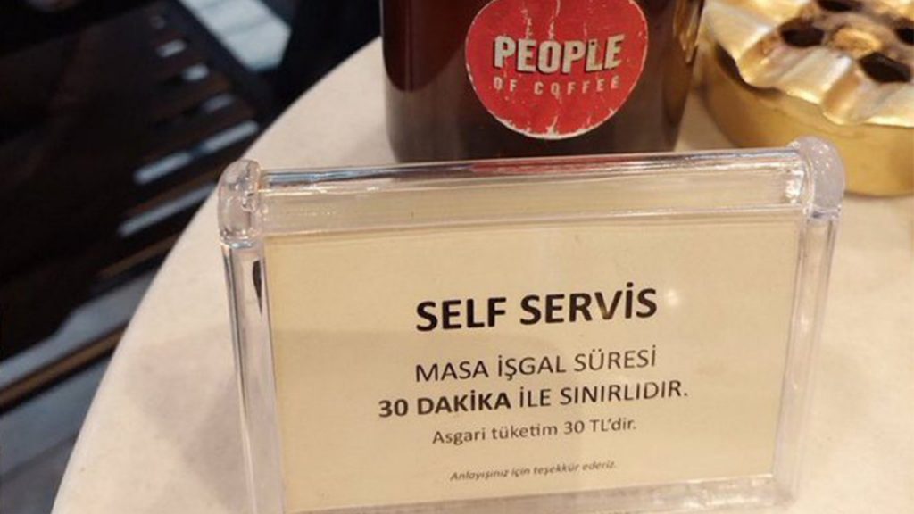 Kafelerden müşterilere saat ve fiyat sınırlaması