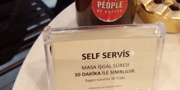 Kafelerden müşterilere saat ve fiyat sınırlaması