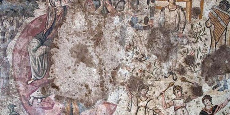 Maraş'ta 1500 yıllık açık hava şölenini anlatan mozaik bulundu