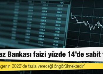 Merkez Bankası faizi yüzde 14'de sabit tuttu