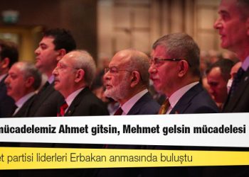Muhalefet partisi liderleri Erbakan anmasında buluştu: "Bizim mücadelemiz Ahmet gitsin, Mehmet gelsin mücadelesi değil"