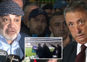 Murat Sancak televizyonu söküp sahaya atmaya kalktı, Ahmet Nur Çebi tribün değiştirdi