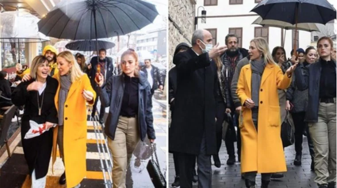 Polise şemsiye taşıtan Pervin Ersoy: Ayşe Hanım en yakın arkadaşım gibidir