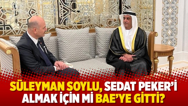 Süleyman Soylu, Sedat Peker’i almak için mi BAE’ye gitti?