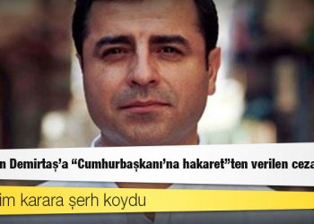 Selahattin Demirtaş'a "Cumhurbaşkanı’na hakaret"ten verilen ceza onandı, bir hâkim karara şerh koydu