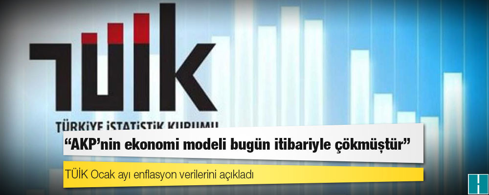 TÜİK Ocak ayı enflasyon verilerini açıkladı: 'AKP'nin ekonomi modeli bugün itibariyle çökmüştür'