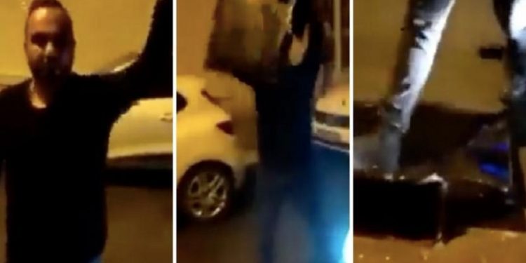 TEDAŞ önüne gidip televizyonu parçaladı