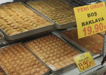 Yeni ürün boş baklava; kilosu 19,90 TL!