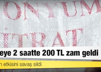 İndirimin etkisini savaş sildi: Gübreye 2 saatte 200 TL zam geldi