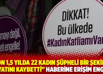 &ldquo;Son 1,5 yılda 22 kadın ş&uuml;pheli bir şekilde hayatını kaybetti&rdquo; haberine erişim engeli