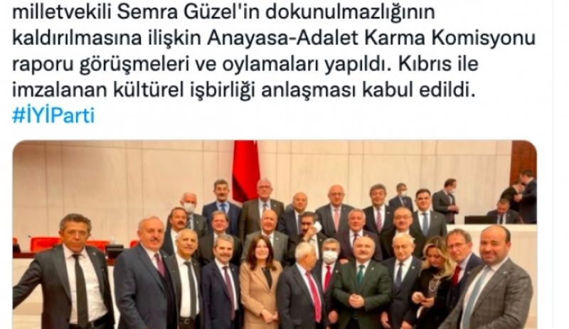 İYİ Parti'li vekillerden kaldırılan dokunulmazlık ardından hatıra fotoğrafı