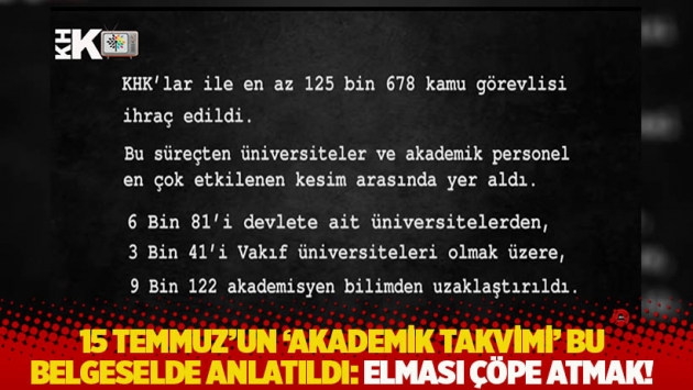 15 Temmuz'un 'akademik takvimi' bu belgeselde anlatıldı: Elması Çöpe Atmak!