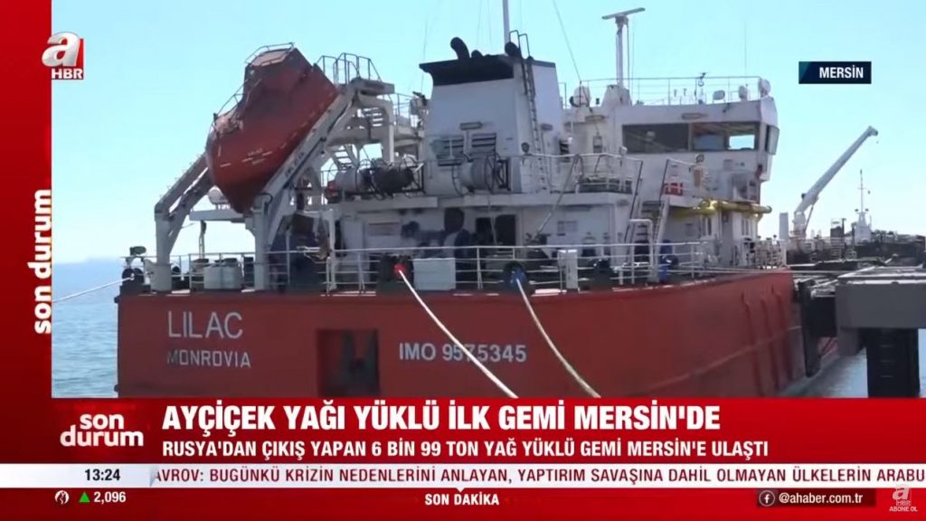 A Haber’de ‘ayçiçek yağı yüklü gemi limana vardı’ sevinci