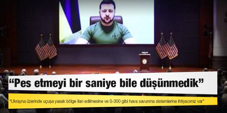 ABD Kongresi'ne konuşan Zelenskiy: Pes etmeyi bir saniye bile düşünmedik