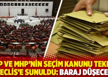 AKP ve MHP'nin se&ccedil;im kanunu teklifi Meclis'e sunuldu: Baraj d&uuml;şecek