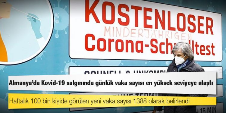 Almanya'da Kovid-19 salgınında günlük vaka sayısı en yüksek seviyeye ulaştı
