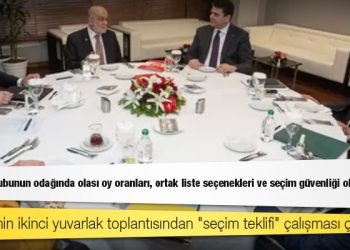 Altı partinin ikinci yuvarlak toplantısından "seçim teklifi" çalışması çıktı