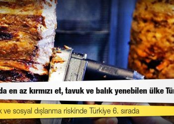 Avrupa'da en az kırmızı et, tavuk ve balık yenebilen ülke Türkiye