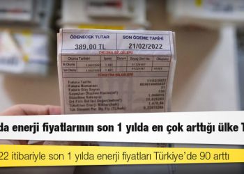 Avrupa’da enerji fiyatlarının son 1 yılda en çok arttığı ülke Türkiye