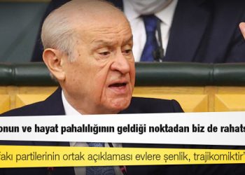 Bahçeli: Enflasyonun ve hayat pahalılığının geldiği noktadan biz de rahatsızız