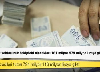Bankacılık sektörünün takipteki alacakları 161 milyar 979 milyon liraya yükseldi