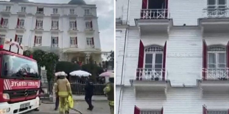 Büyükada’da tarihi otelde yangın