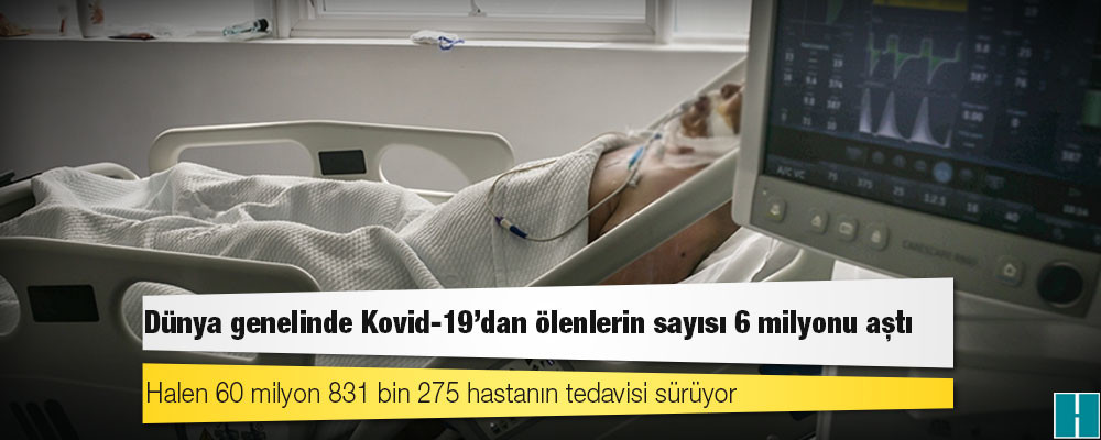 Dünya genelinde Kovid-19'dan ölenlerin sayısı 6 milyonu aştı