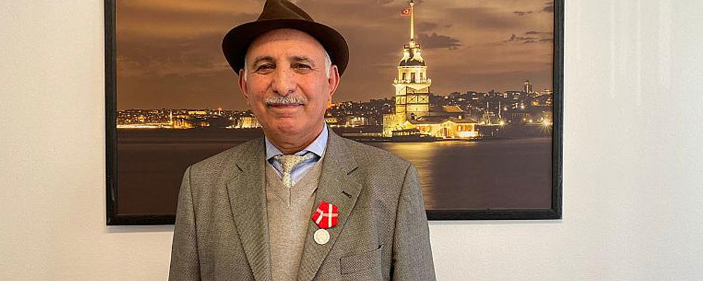 Danimarka'da 41 yıl aralıksız çalışan Mustafa Çolak'a kraliyet madalyası