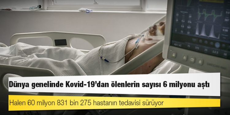 Dünya genelinde Kovid-19'dan ölenlerin sayısı 6 milyonu aştı