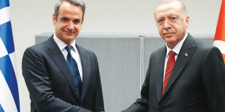 Erdoğan ile Miçotakis görüşmesi başladı