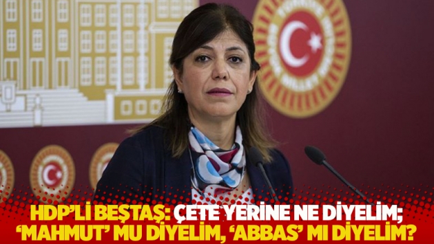 HDP'li Beştaş: Çete yerine ne diyelim; 'Mahmut' mu diyelim, 'Abbas' mı diyelim?