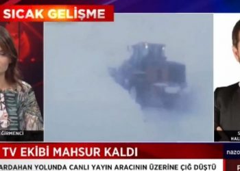 Halk TV ekibi çığ nedeniyle mahsur kaldı