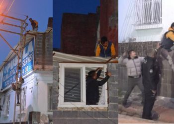 Hırsıza çıktığı yerden inmesi için yardım edip dövdü