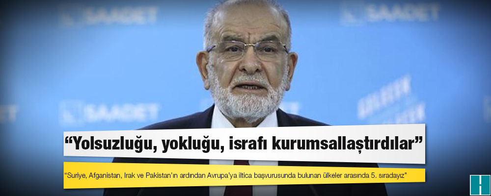 Karamollaoğlu: Cumhurbaşkanı uzayan kuyrukları görmezden geldiği yetmiyormuş gibi manda yoğurdu tavsiye ediyor