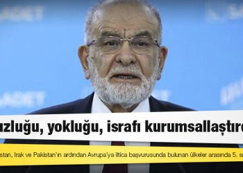 Karamollaoğlu: Cumhurbaşkanı uzayan kuyrukları görmezden geldiği yetmiyormuş gibi manda yoğurdu tavsiye ediyor