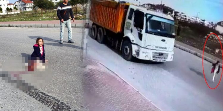 Köpekten kaçarken kamyonun altında kalan küçük kızın sağ bacağı kesildi