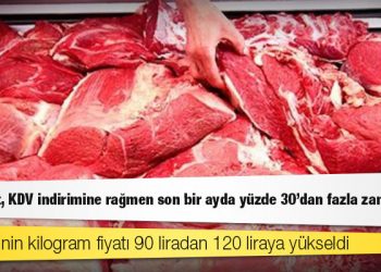 Kırmızı et, KDV indirimine rağmen son bir ayda yüzde 30'dan fazla zamlandı